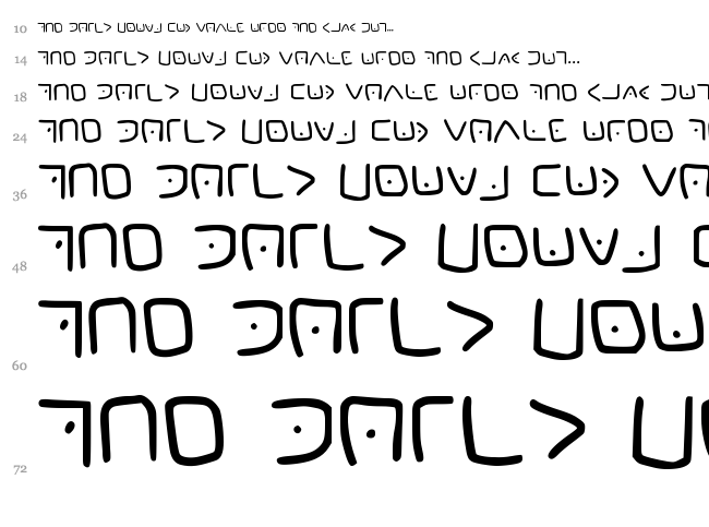 Masonic Cipher font waterfall